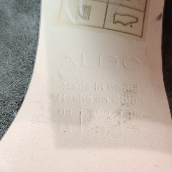 ALDO Army / Olive Green Ankle Length Block Heel Sock Boots / Booties 8.5 - Picture 7 of 9